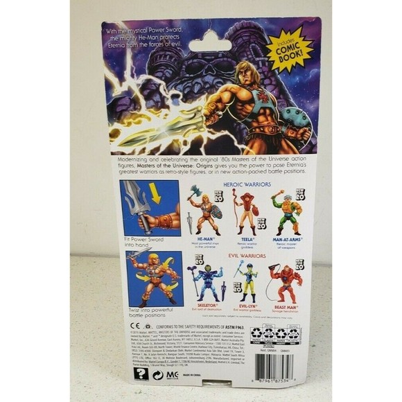 Mattel Masters of the Universe Origins He-man Modern Posing Retro Play New - Picture 4 of 12